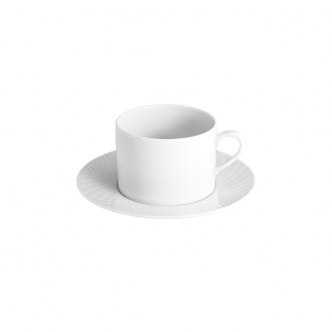 Чайна чашка / чашка для капучино з блюдцем "Waves Relief", V 0,25 л