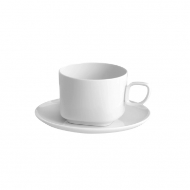 Чашка для чая / Чашка для капучино с блюдцем "Nova pur", V 0,3 л
