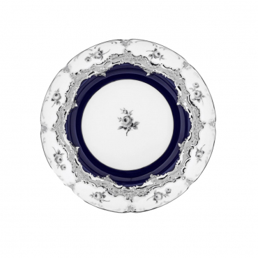 Салатная/десертная тарелка инкрустированная платиной "B-Form Royal Blue Platinum", d 19 см