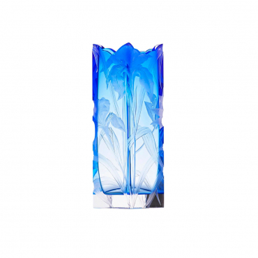 Ваза голубая "Irises", H 30 см