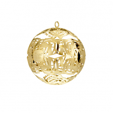 Ялинкова іграшка "SÈVE D'ARGENT", посріблена нержавіюча сталь, D 8 см, колір золото