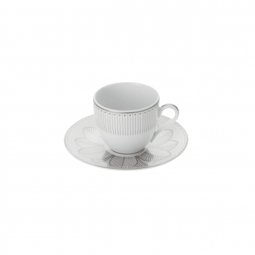 Кофейная чашка с блюдцем инкрустированные платиной "MALMAISON IMPÉRIALE", набор из 2-х, V 0,1 л