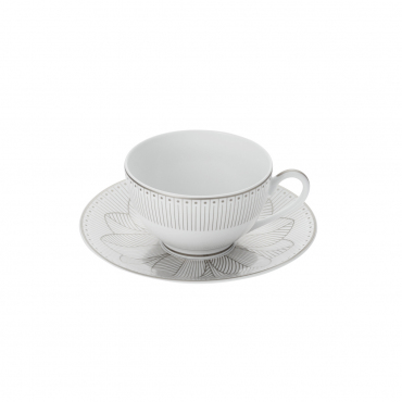 Чайная чашка с блюдцем инкрустированные платиной "MALMAISON IMPÉRIALE", набор из 2-х, V 0,13 л