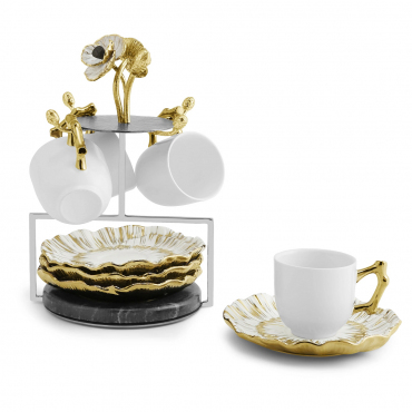 Набор для чаепития на подставке на 4 персоны "Anemone", 8 предметов