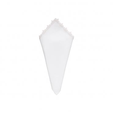 Серветка біла з облямівкою кольору слонової кістки "Valencia", 45x45 см