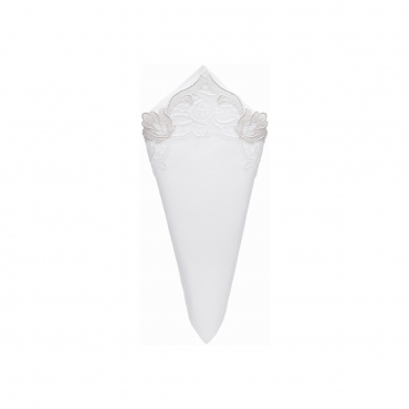 Серветка біла з мереживним кантом "Sanssouci de luxe", 45x45 см
