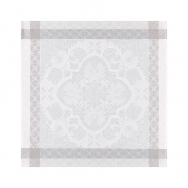 Серветка з бавовняного жакарда сіра "Azulejos", 58x58 см