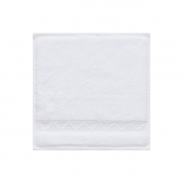 Полотенце для лица махровое белое "Caresse", 30x30 см