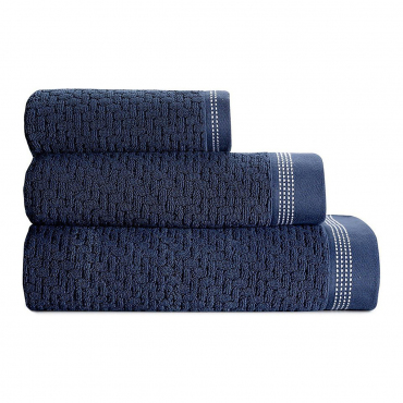 Рушник для тіла махровий синій "Couture", 70x140 см