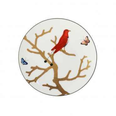Салатна/десертна тарілка з одним птахом "AUX OISEAUX", D 21 СМ
