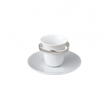 Чашка для эспрессо с блюдцем инкрустированные платиной "Anno", набор из 2-х, v 0,05 л