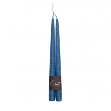 Свічка "Luz Your Senses Velours", колір синій, набір з 2-х, h 30 см