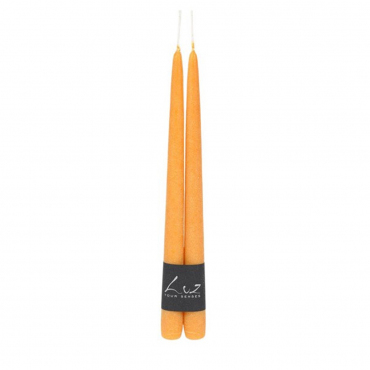 Свеча "Luz Your Senses Velours", цвет оранжевый, набор из 2-х, h 30 см