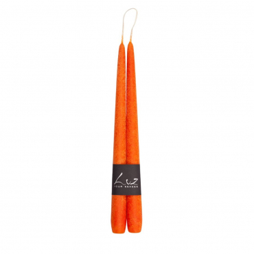 Свічка "Luz Your Senses Velours", колір помаранчево-червоний, набір з 2-х, h 30 см