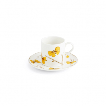 Чашка для еспресо з блюдцем "Butterfly Ginkgo", набір з 4-х, v 0,06 л