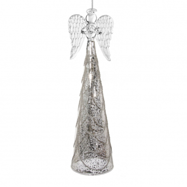 Ялинкова іграшка "Ангел" "Christmas Antique Silver", h 22 см