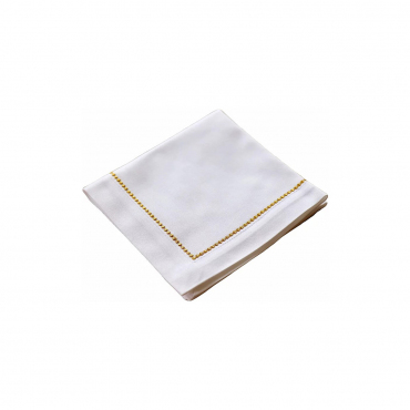 Серветка сатинова із золотою вишивкою "Pearl", 45x45 см