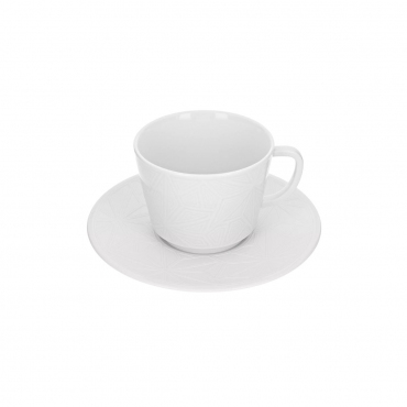 Чайна чашка / Чашка для капучино з блюдцем "Vitruv Graphic Bisque", V 0,2 л