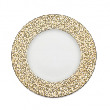 Обеденная тарелка инкрустированная золотом "Ellington", d 27 см
