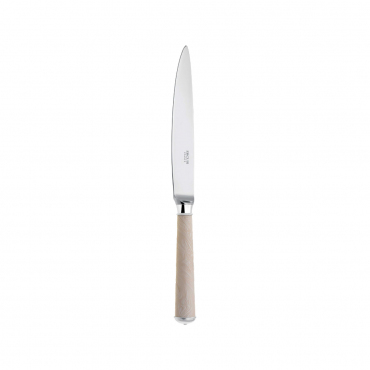 Нож обеденный бежевый, посеребренный "Castille"