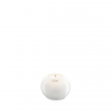 Подсвечник белый в виде свечи в форме шара "Farluce", d 8 см