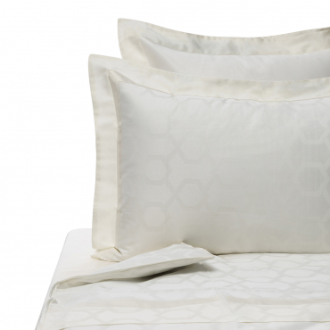 Комплект постельного белья айвори, жаккард с сатином "Jacquard", 4 предмета, двуспальный