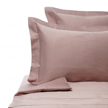 Комплект постельного белья розовый "Satin 600 TC", 4 предмета, евростандарт