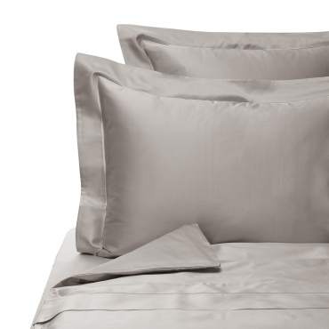 Комплект постельного белья светло-серый "Satin 300 TC", 6 предметов, королевский размер