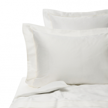 Комплект постельного белья холодный белый "SATIN 600 TC", 6 предметов, королевский размер