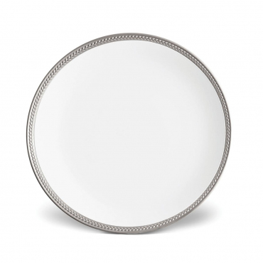 Обеденная тарелка инкрустированная платиной "Soie Tressée", d 27 см