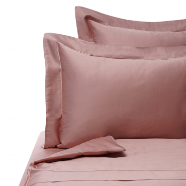 Комплект постельного белья розовый "Satin 300 TC", 4 предмета, евростандарт