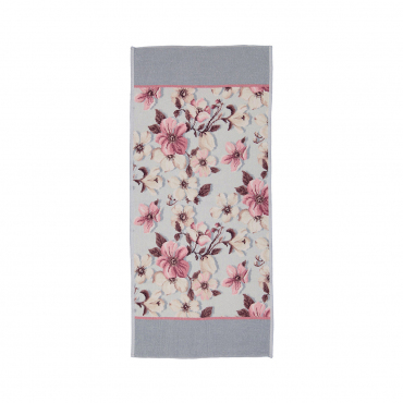 Гостевое полотенце, шенилл "Lenz Rose Silver", 37x80 см