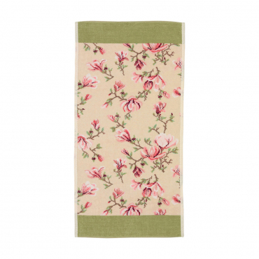 Полотенце для рук с зеленым кантом "Magnolia", 50х100 см