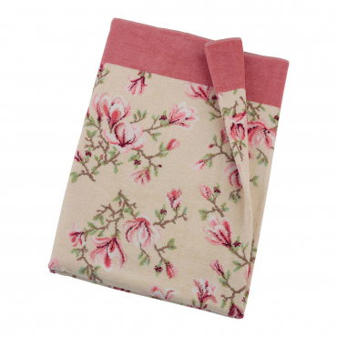 Банное полотенце с розовым кантом "Magnolia", 100x150 см
