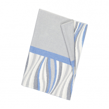 Полотенце для тела серый "Wave Blue", 75x150 см